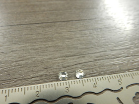 Puolihelmi lasi strassi, 4mm, kirkas, 50kpl