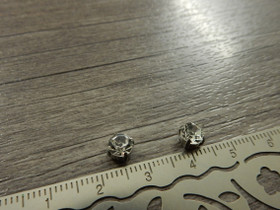 Koriste/ kapussi strassi, 5mm, kromi, 10kpl