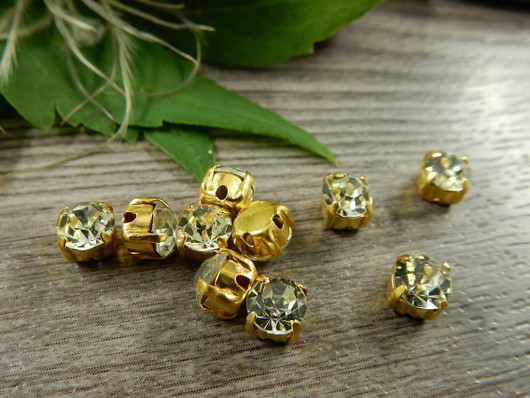 Koriste/ kapussi strassi, 5x4.5mm, kulta, 10kpl