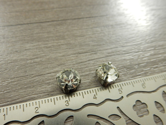 Koriste/ kapussi strassi, 8x6mm, kromi, 10kpl