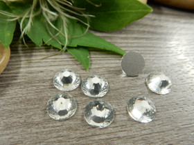 Kapussi lasi strassi, 8mm, kirkas, 1kpl