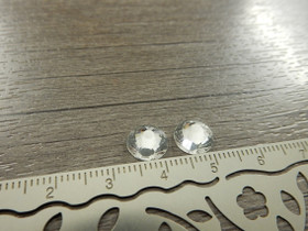 Kapussi lasi strassi, 8mm, kirkas, 1kpl