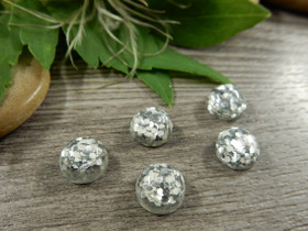 Kapussi kimalle, 8mm, hopea, 1kpl