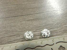 Kapussi kimalle, 8mm, hopea, 1kpl