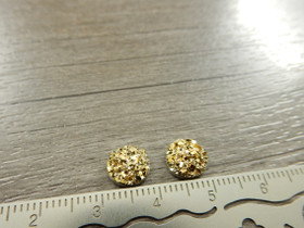 Kapussi glitter, 8mm, kulta, 1kpl