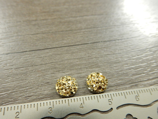 Kapussi glitter, 8mm, kulta, 1kpl