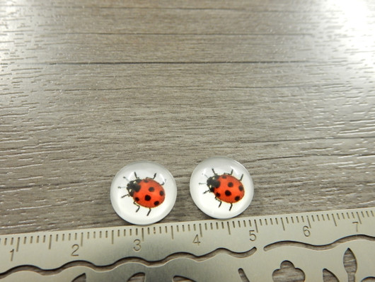 Kapussi leppäkerttu, 12mm, moniväri, 1kpl