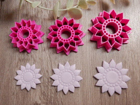 Muotti kukka, 35mm/40mm/45mm, 1kpl