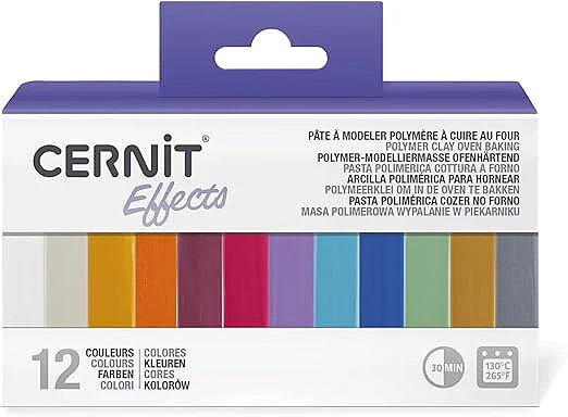 Cernit effects, 12x 25g, 12 eri väriä, 1kpl POSTIPAKETTI TOIMITUS