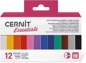 Cernit essentials, 12x 25g, 12 eri väriä, 1kpl POSTIPAKETTI TOIMITUS
