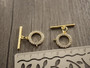 Salpalukko strasseilla, 19x4x2mm, 18K/ kulta, 1setti