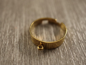 Sormuspohja lenkillä, PVD/ 18K/ kulta/ rst, 1kpl