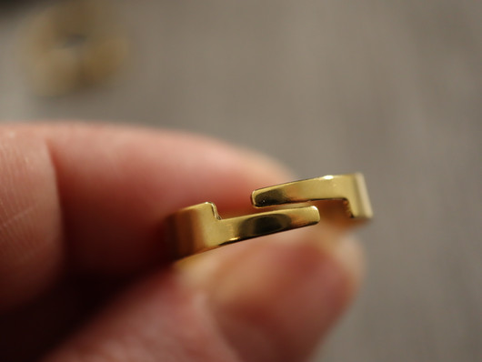 Sormuspohja lenkillä, PVD/ 18K/ kulta/ rst, 1kpl