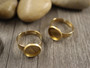 Sormuspohja, 10mm kapussille, PVD/ 18K/kulta/ rst, 1kpl
