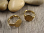 Sormuspohja tasapohja, 12mm, PVD/ 18K/kulta/ rst, 1kpl