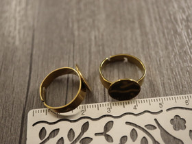 Sormuspohja tasapohja, 12mm, PVD/ 18K/kulta/ rst, 1kpl