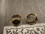 Sormuspohja, 12mm kapussille, PVD/ 18K/kulta/ rst, 1kpl