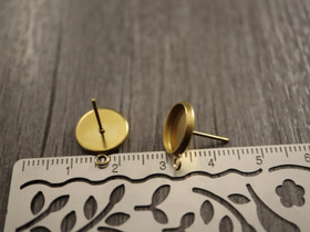 Korvakorutappi kapussille, 10mm, Kulta/PVD/ rst, 1pari