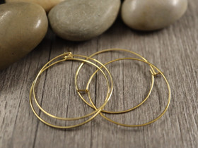 Korvakorurengas, 30x0.7mm, PVD/ 18K/ kulta/ 1pari
