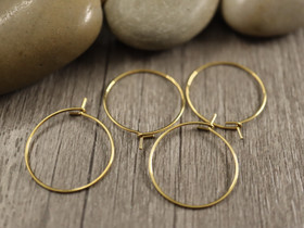 Korvakorurengas, 20x0.7mm, PVD/ 18K/ kulta/ 1pari
