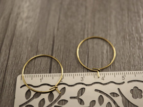 Korvakorurengas, 20x0.7mm, PVD/ 18K/ kulta/ 1pari