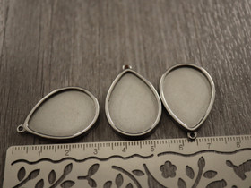 Kapussipohja pisara, 18.5x25.5mm, rst, 1kpl