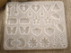 Silikonimuotti kuviot, 120×98×4mm, 1kpl