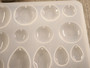 Silikonimuotti ympyrä/ pisara/ ovaali, 115x134x6.5mm, 1kpl