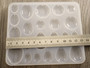 Silikonimuotti ympyrä/ pisara/ ovaali, 115x134x6.5mm, 1kpl