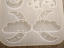 Silikonimuotti kuu ja pilvi, 106x235x4.5mm