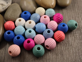 Puuhelmi, 14mm, mix setti, 10kpl