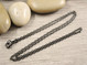 Ankkuriketju/valmisketju, 2.5x2x0.5mm/50cm/ PVD/ musta, 1kpl