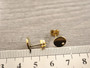  Korvakorutappi+lukko ympyrä, 8x10mm, PVD/kulta/rst, 1pari