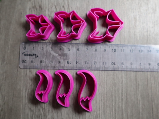 Muotti kettu, 55mm/65mm/75mm, 1kpl