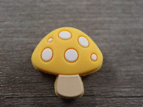 Silikonihelmi sieni, 29x28mm, keltainen, 1kpl