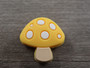Silikonihelmi sieni, 29x28mm, keltainen, 1kpl