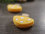 Silikonihelmi sieni, 29x28mm, keltainen, 1kpl