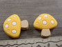 Silikonihelmi sieni, 29x28mm, keltainen, 1kpl