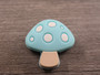 Silikonihelmi sieni, 29x28mm, turkoosi, 1kpl