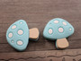 Silikonihelmi sieni, 29x28mm, turkoosi, 1kpl