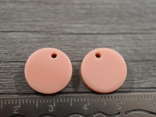 Ympyräriipus, 14mm, persikka, 1kpl