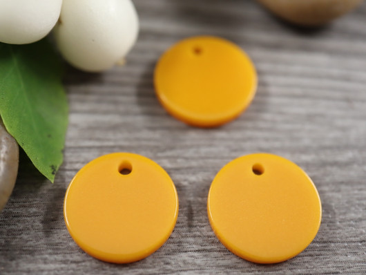 Ympyräriipus, 14mm, okra, 10kpl