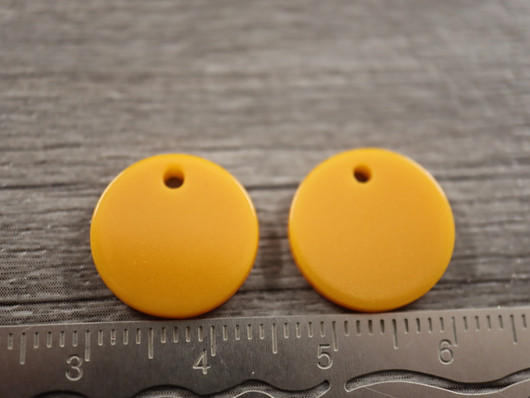 Ympyräriipus, 14mm, okra, 10kpl