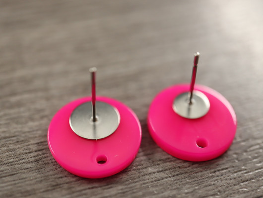 Ympyräriipus, 14mm, pinkki, 1kpl