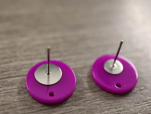 Ympyräriipus, 14mm, purppura, 1kpl