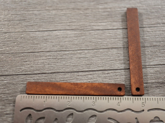 Puuriipus suorakulmio, 40x5mm, ruskea, 10kpl