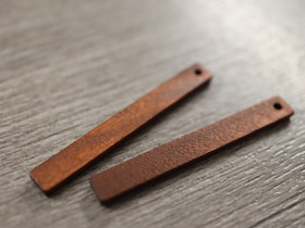 Puuriipus suorakulmio, 40x5mm, ruskea, 10kpl