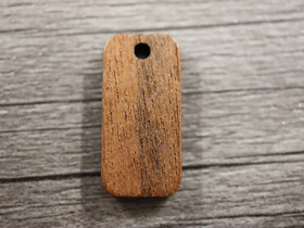 Puuriipus suorakulmio, 21x10mm, ruskea, 10kpl