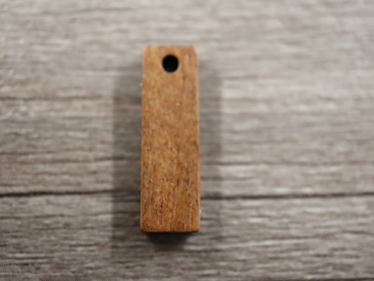 Puuriipus suorakulmio, 20x6.5mm, ruskea, 10kpl