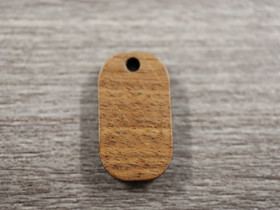 Puuriipus suorakulmio, 20.5x11.5mm, ruskea, 10kpl